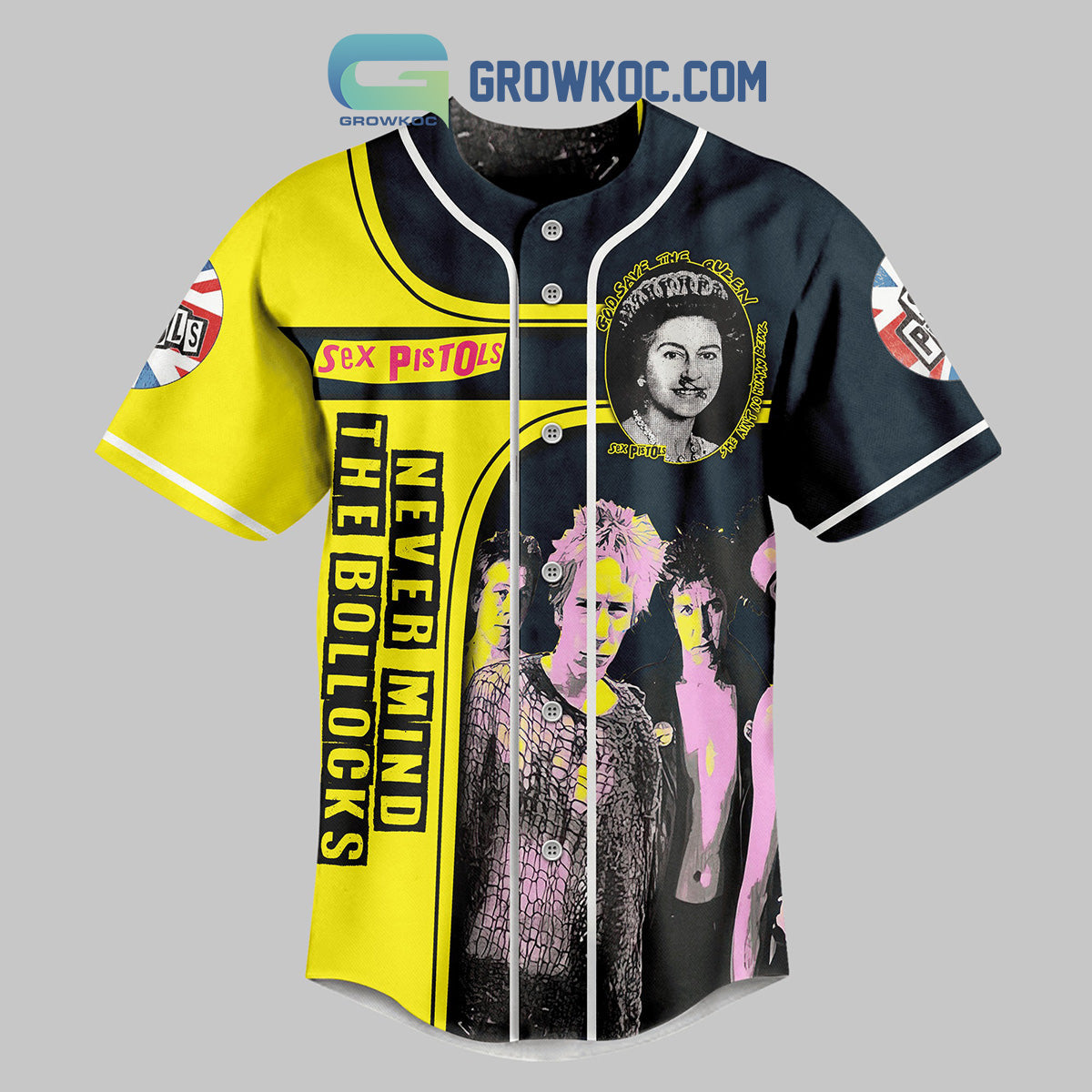 Sex Pistols Never Mind The Bollocks Baseball Jersey baseball jersey product view 3