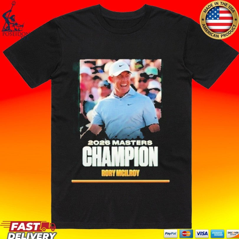 Rory Mcilroy 2026 Masters Champions T-shirt Unisex T-shirt, Sweatshirt, Hoodie, Long Sleeve Tee - T-Shirt, Sweatshirt, Hoodie