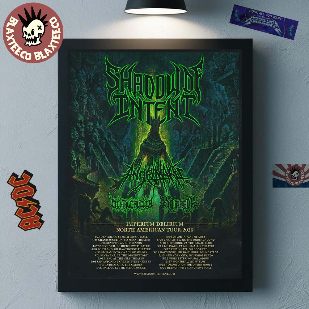 Shadow Of Intent Imperium Delirium North American Tour 2026 City Dates Home Decor Poster Canvas - T-Shirt, Sweatshirt, Hoodie