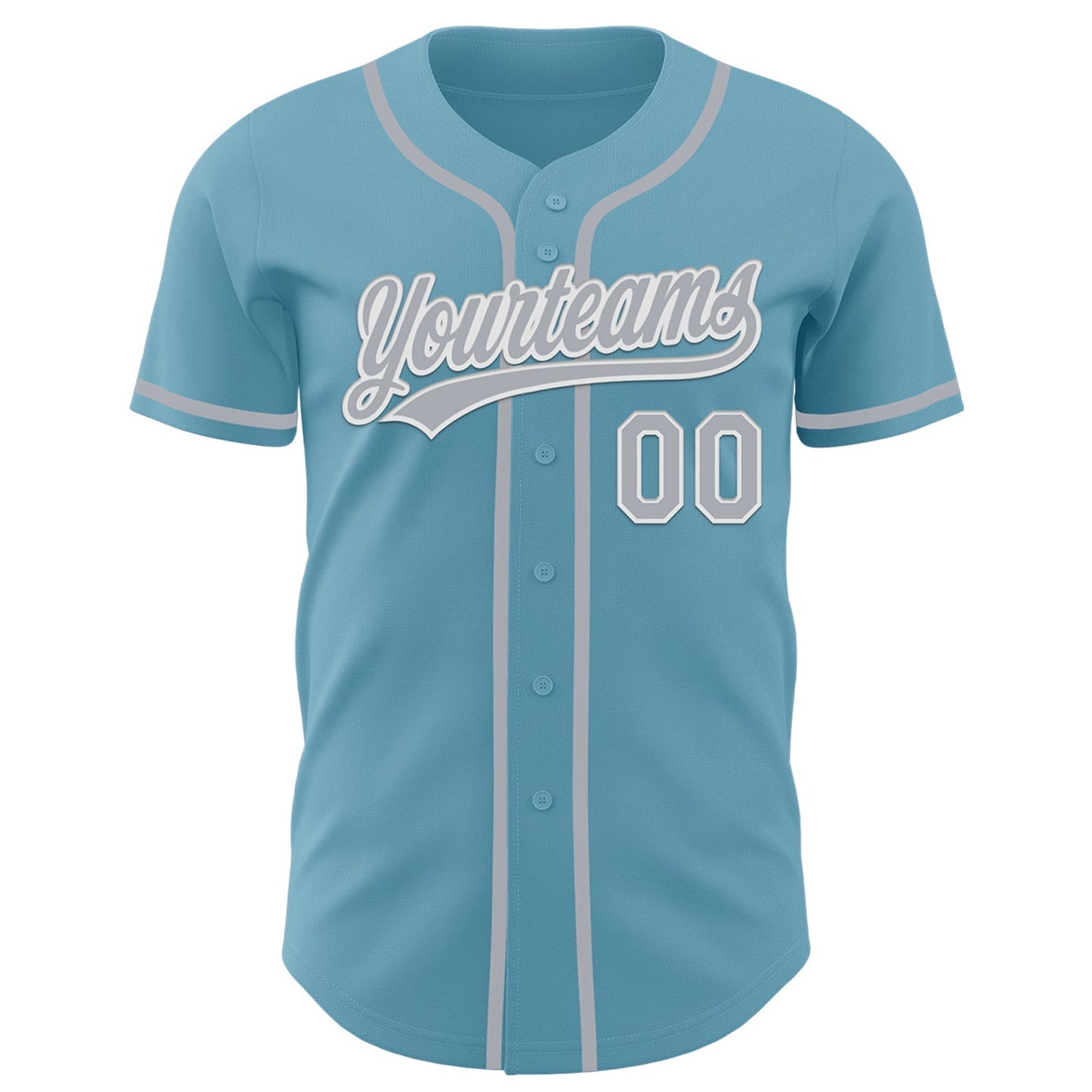 Custom Shadow Blue Gray-White Authentic Baseball Jersey baseball jersey product view 2