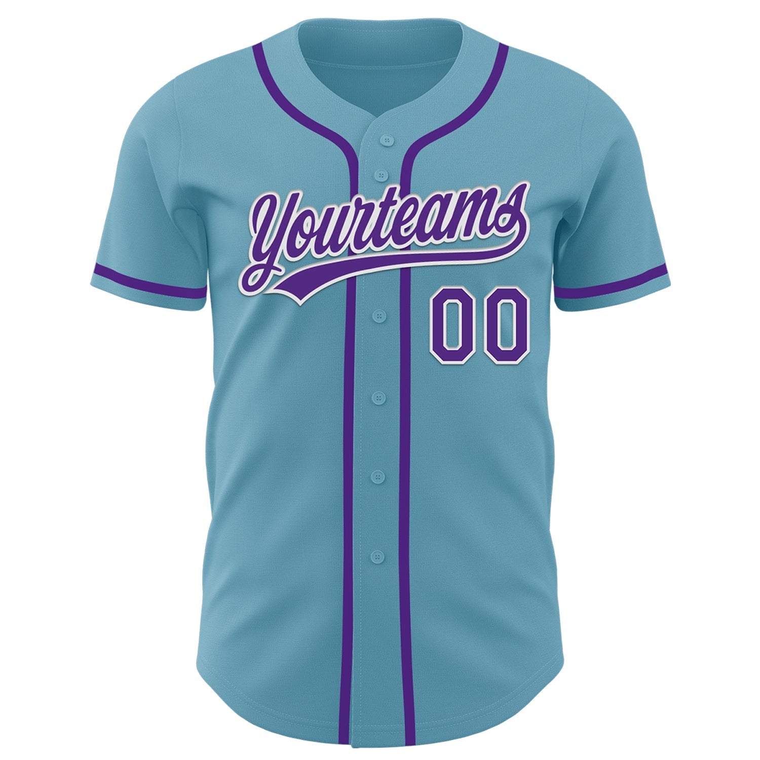 Custom Shadow Blue Purple-White Authentic Baseball Jersey baseball jersey product view 2