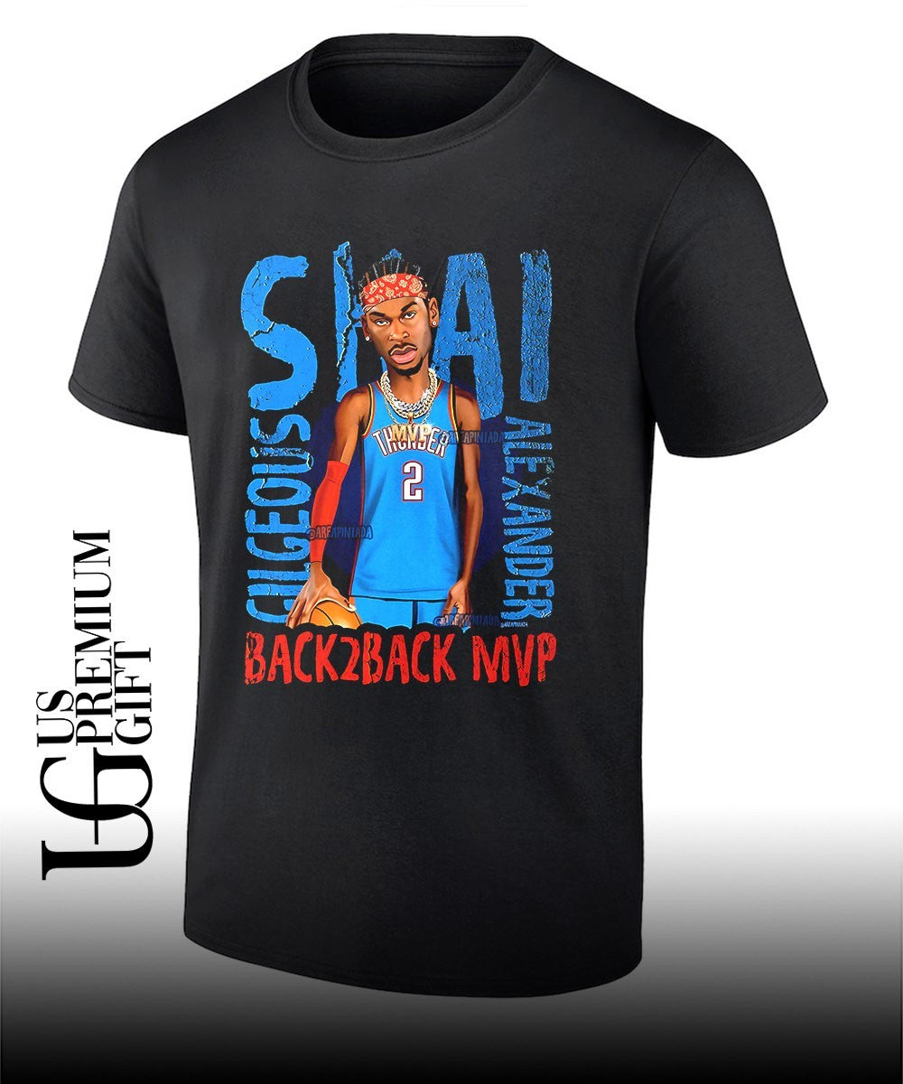 Shai Gilgeous-Alexander Back 2 Back MVP Oklahoma City Thunder NBA 2026 shirt Unisex T-shirt, Sweatshirt, Hoodie, Long Sleeve Tee - T-Shirt, Sweatshirt, Hoodie
