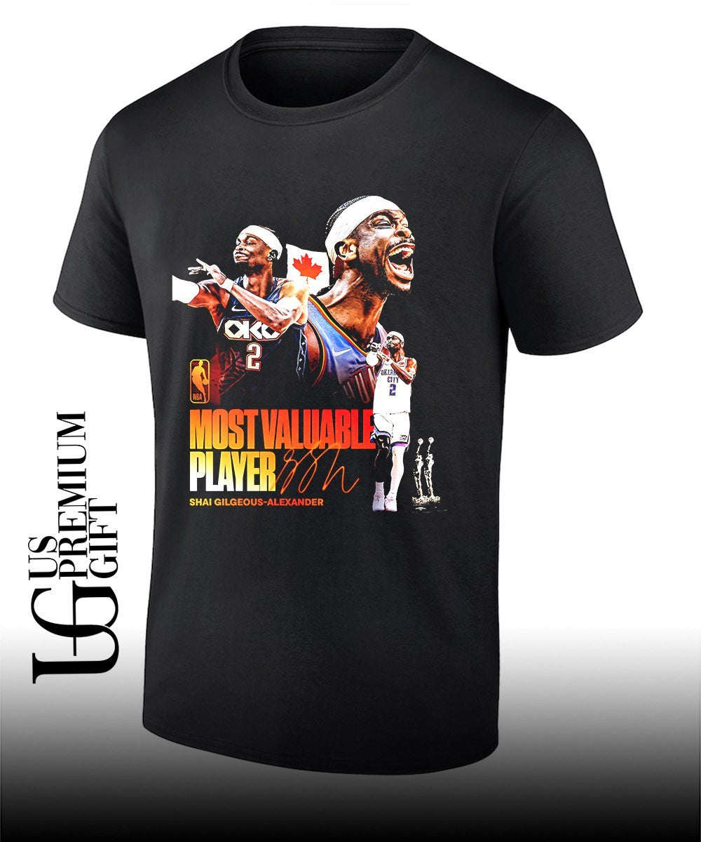 Shai Gilgeous-Alexander Most Valuable Player Back 2 Back Oklahoma City Thunder 2026 signature shirt - T-Shirt, Sweatshirt, Hoodie