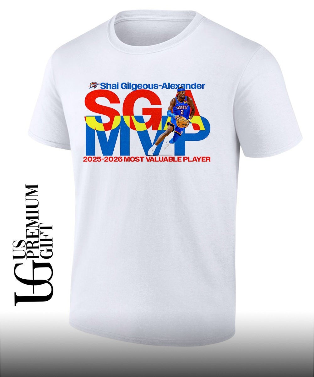Shai Gilgeous Alexander SGA MVP Back To Back Oklahoma City Thunder 2025- 2026 NBA shirt Unisex T-shirt, Sweatshirt, Hoodie, Long Sleeve Tee - T-Shirt, Sweatshirt, Hoodie