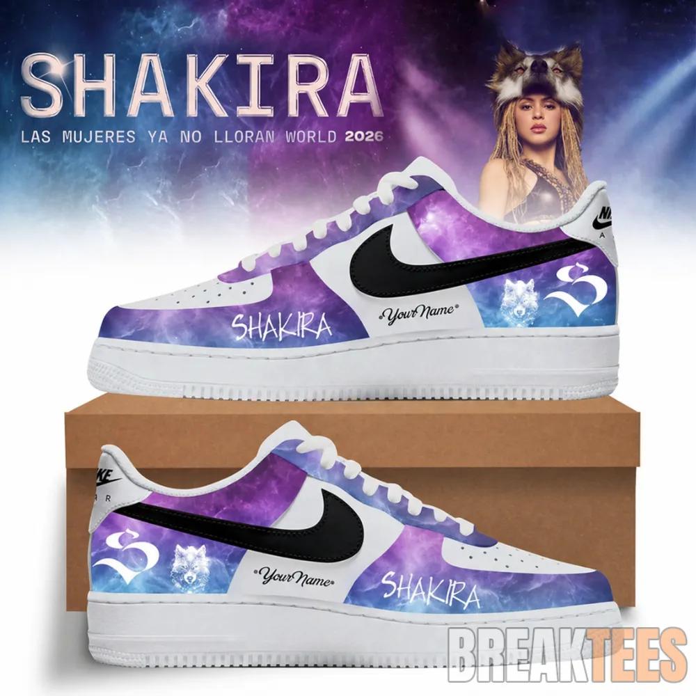 Shakira Las Mujeres Ya No Lloran World Tour 2026 Custom Name Air Force 1 Shoes Unisex T-shirt, Sweatshirt, Hoodie, Long Sleeve Tee - T-Shirt, Sweatshirt, Hoodie