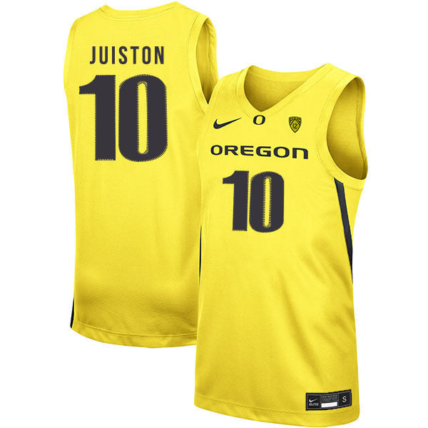 Shakur Juiston 10 Yellow College Football Jersey football jersey product view 1