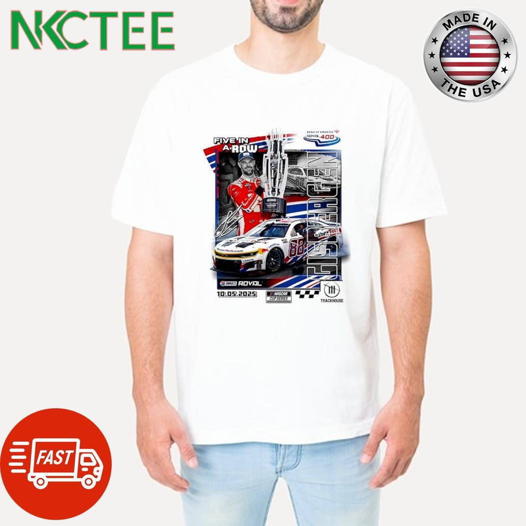 Shane van Gisbergen Five In A Row Sports 2025 Bank of America ROVAL 400 Race Win signature car shirt - T-Shirt, Sweatshirt, Hoodie