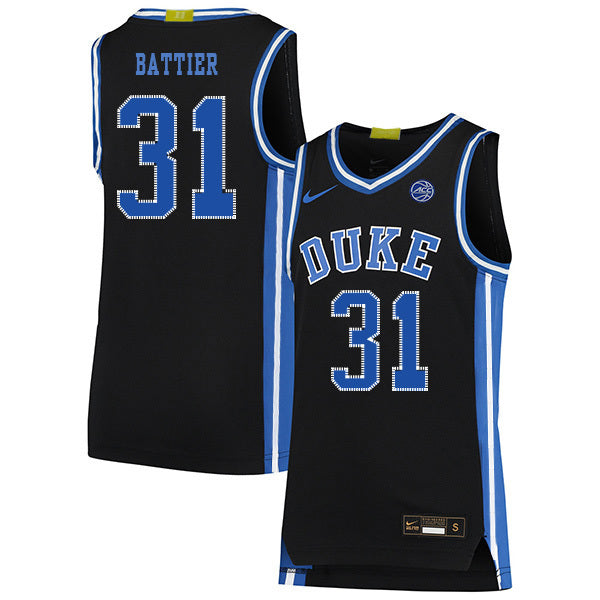 Shane Battier 31 Black College Football Jersey football jersey product view 1
