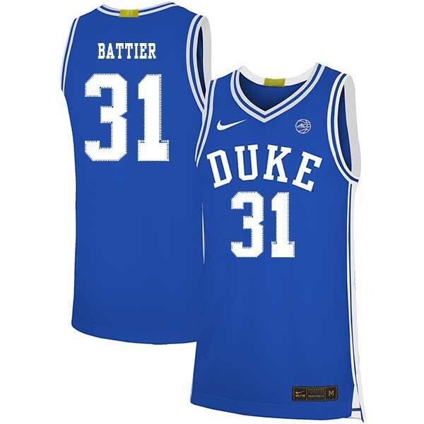 Shane Battier 31 Blue College Football Jersey football jersey product view 1
