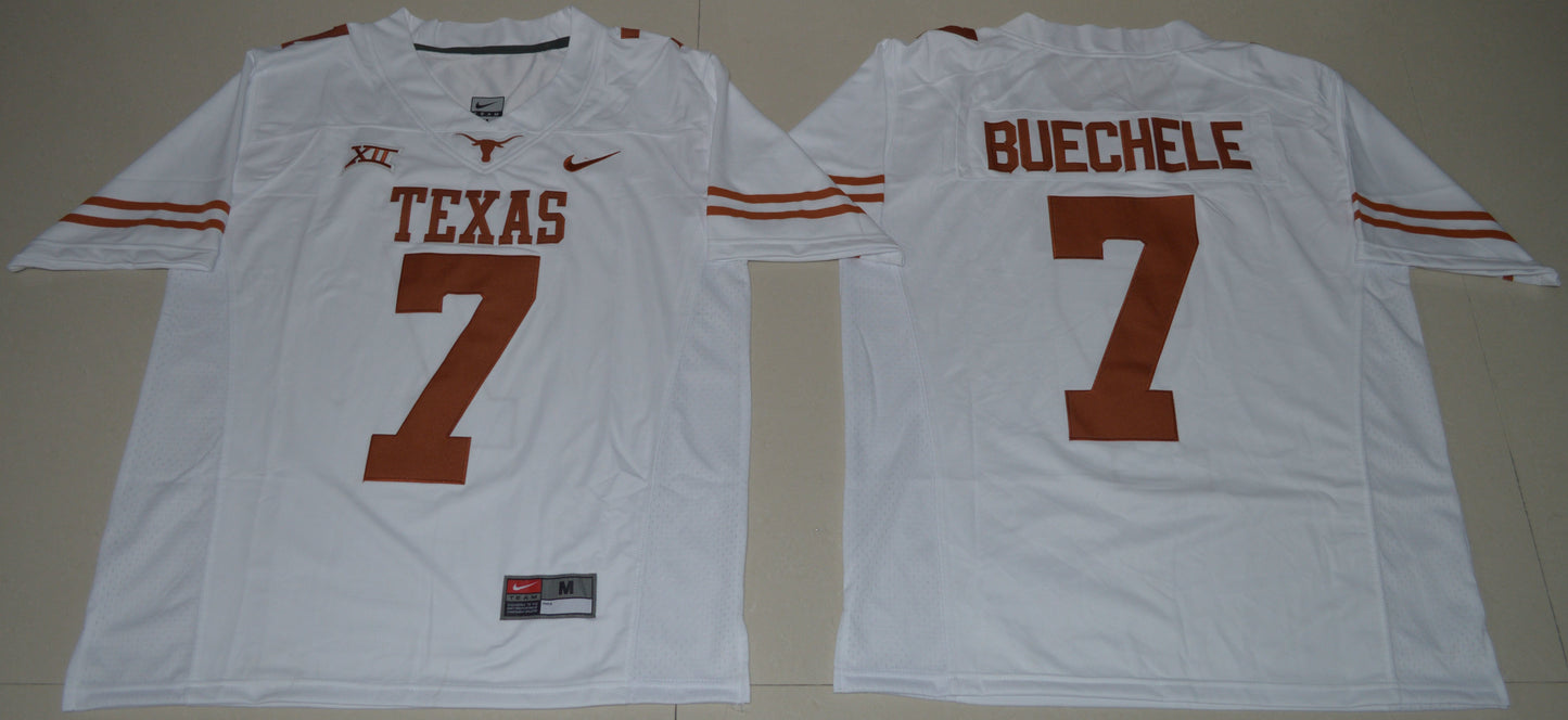 Shane Buechele 7 White 2016 College Football Jersey football jersey product view 1