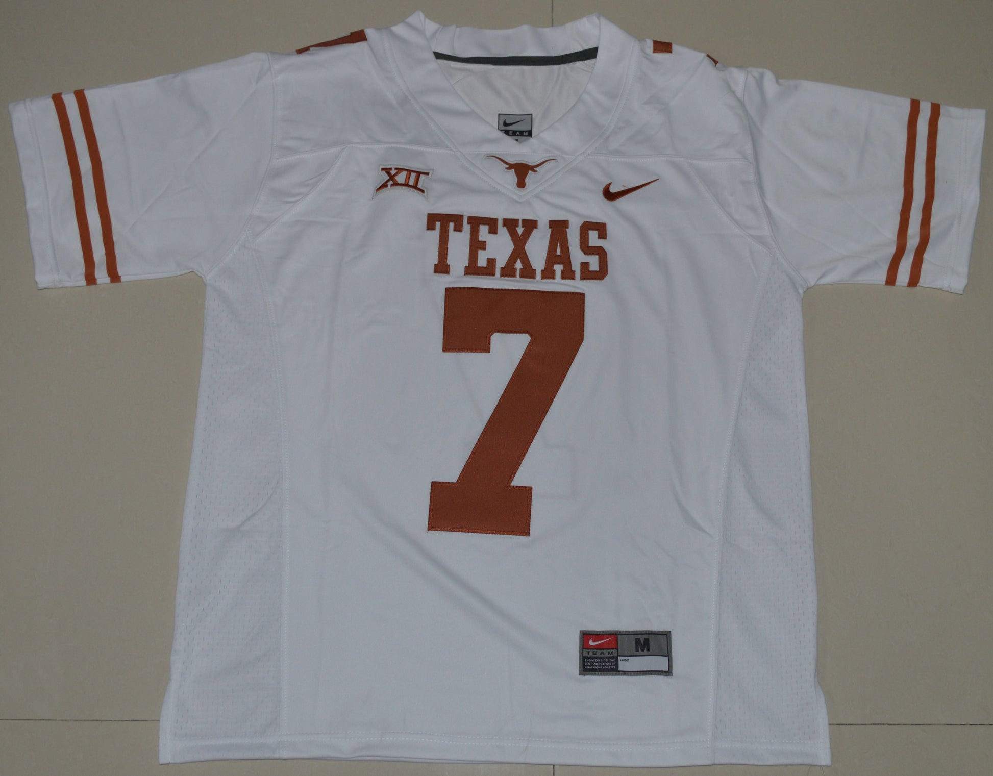 Shane Buechele 7 White 2016 2 College Football Jersey football jersey product view 1