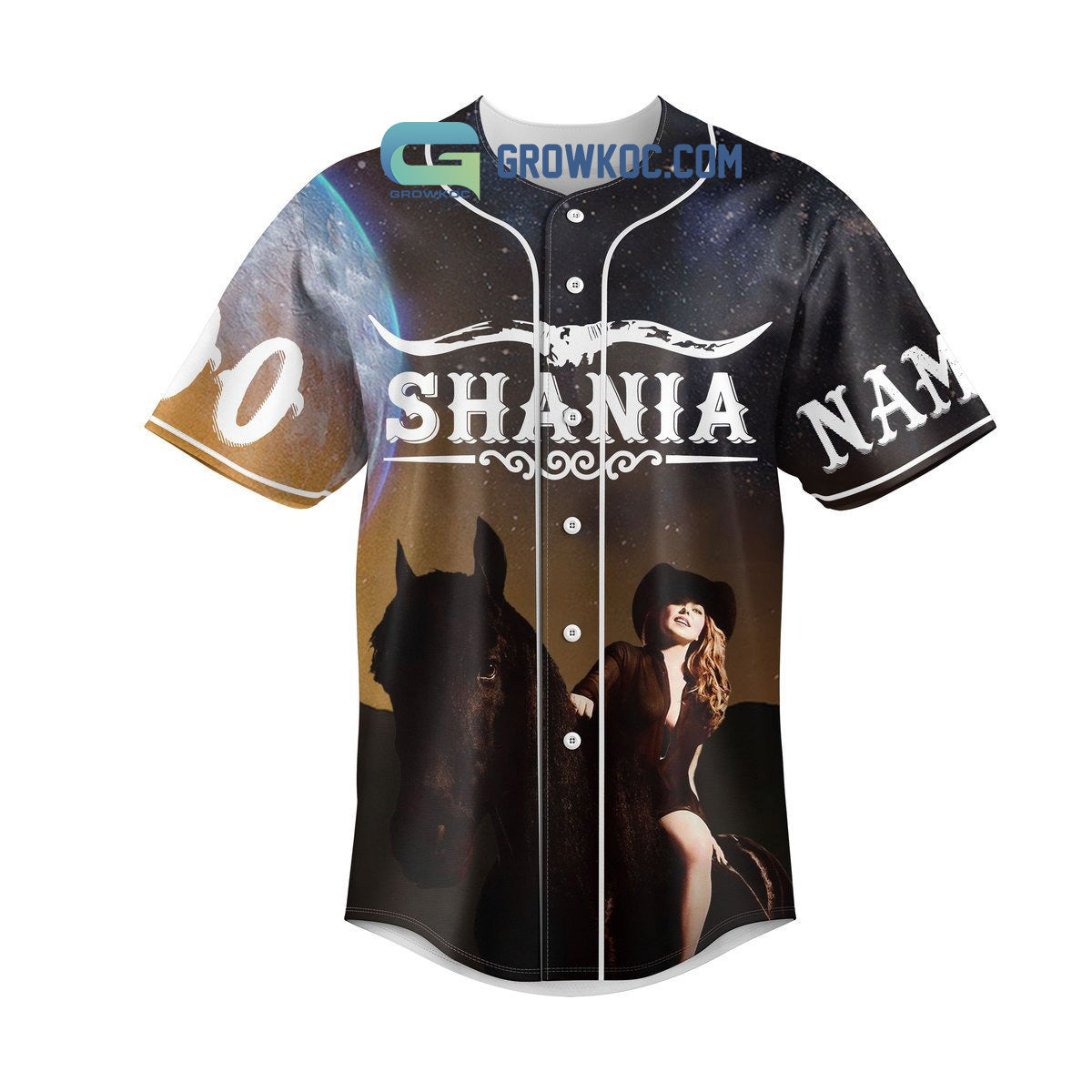 Shania Whose Bed Jave Your Boots Been Under Personalized Baseball Jersey baseball jersey product view 2