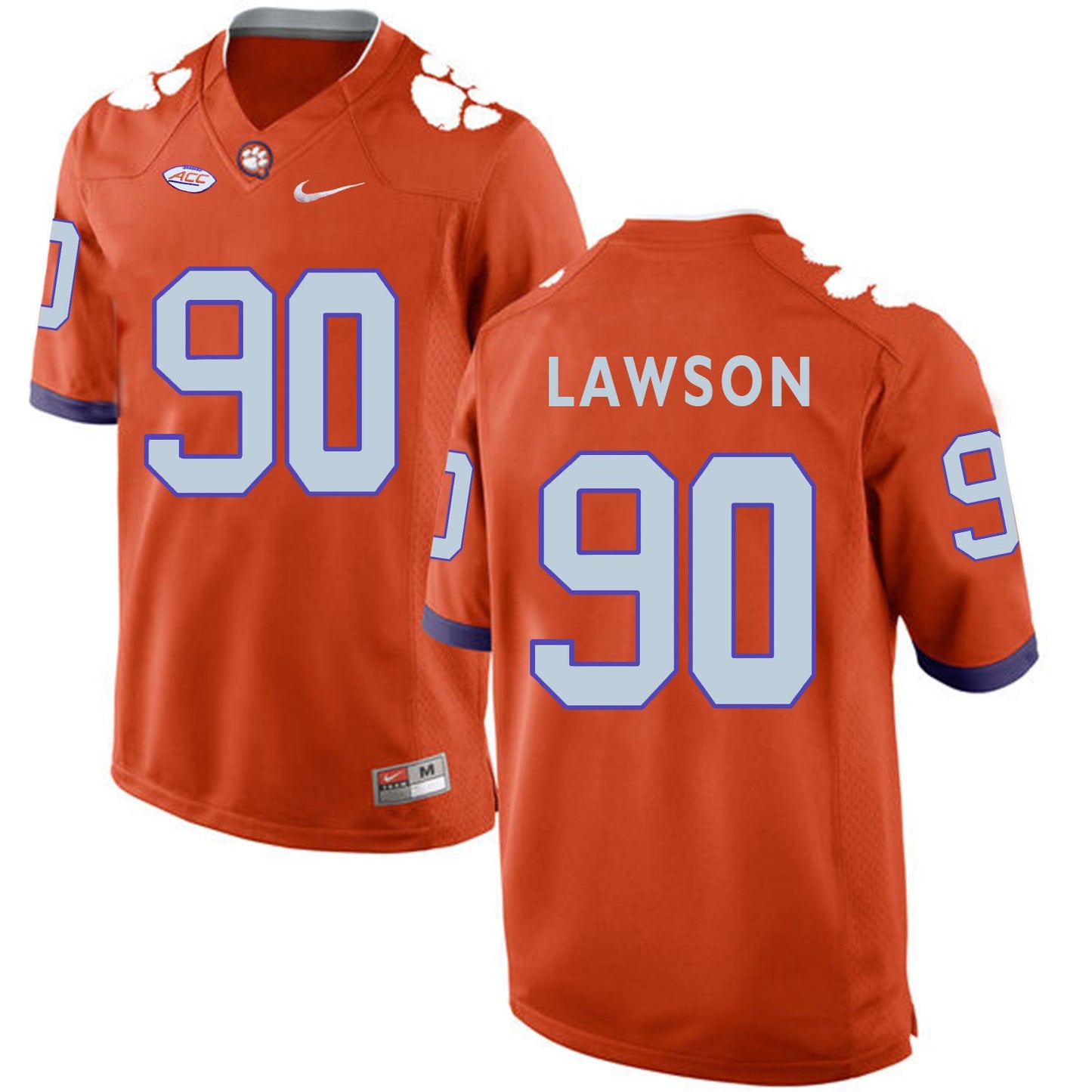 Shaq Lawson 90 Orange College Football Jersey football jersey product view 1