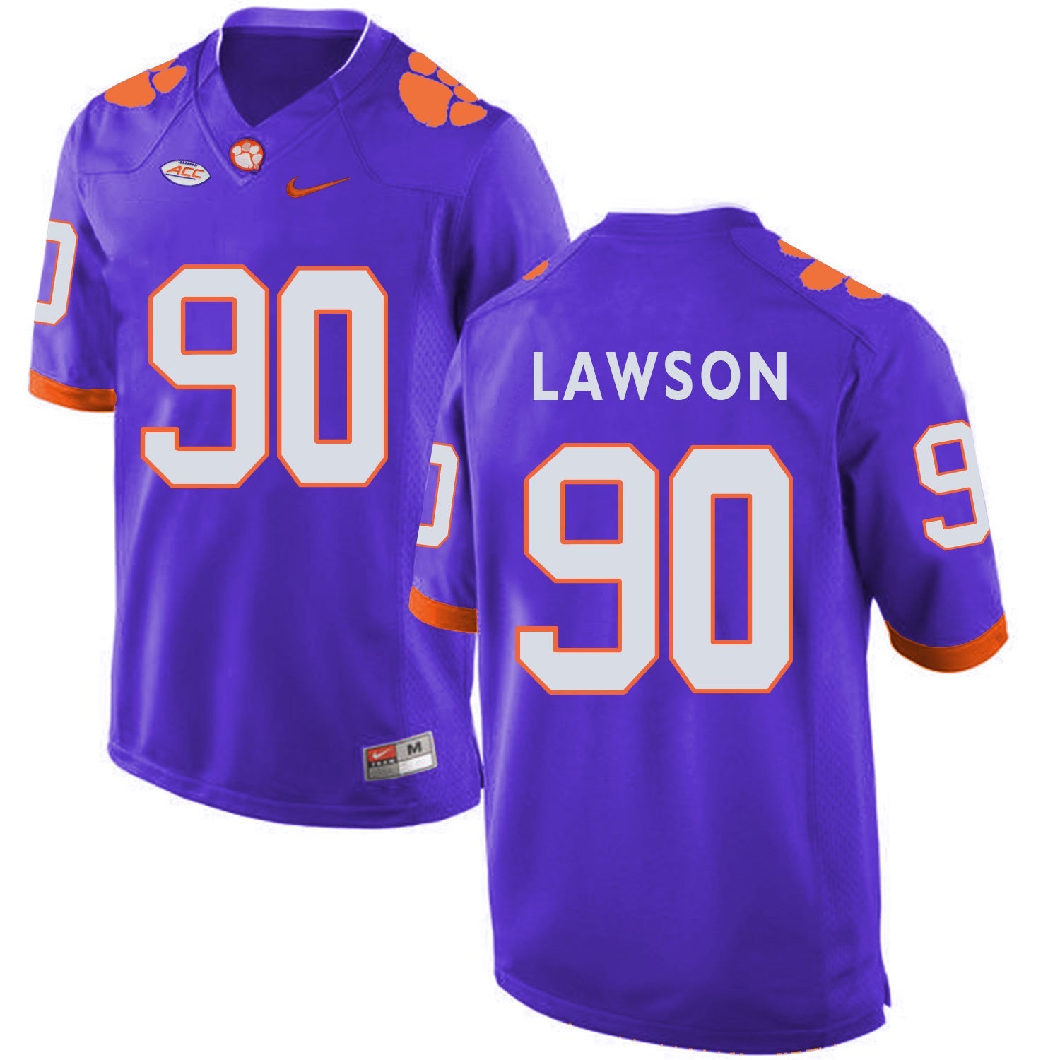 Shaq Lawson 90 Purple College Football Jersey football jersey product view 1