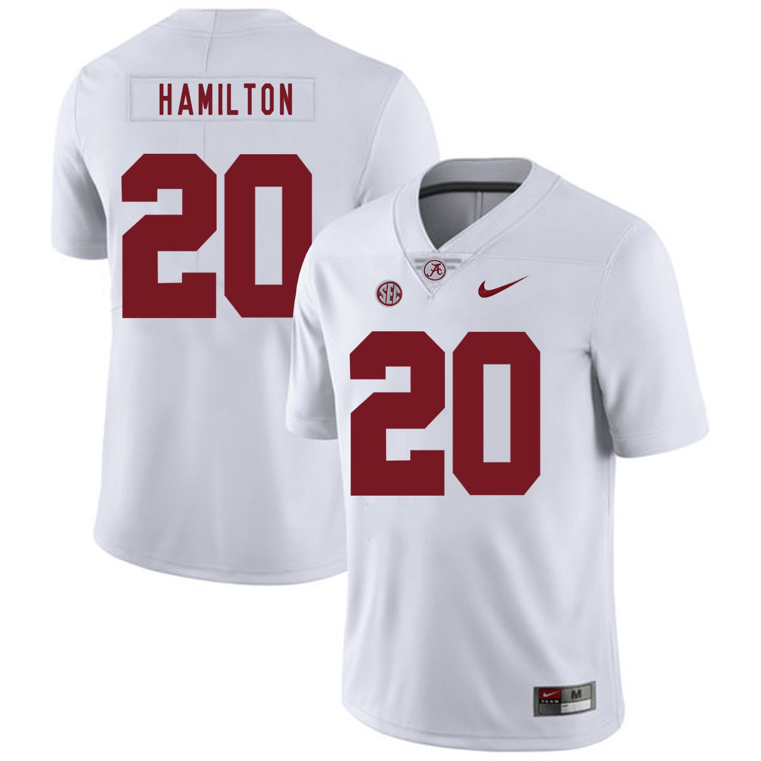 Shaun Dion Hamilton 20 White .2jpg College Football Jersey football jersey product view 1