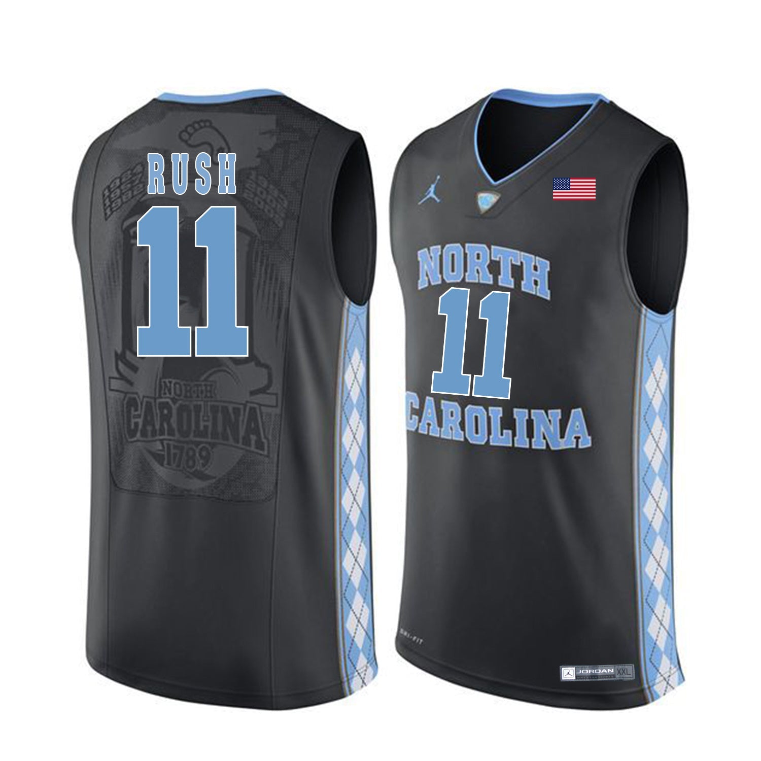 Shea Rush 11 Black College Football Jersey football jersey product view 1