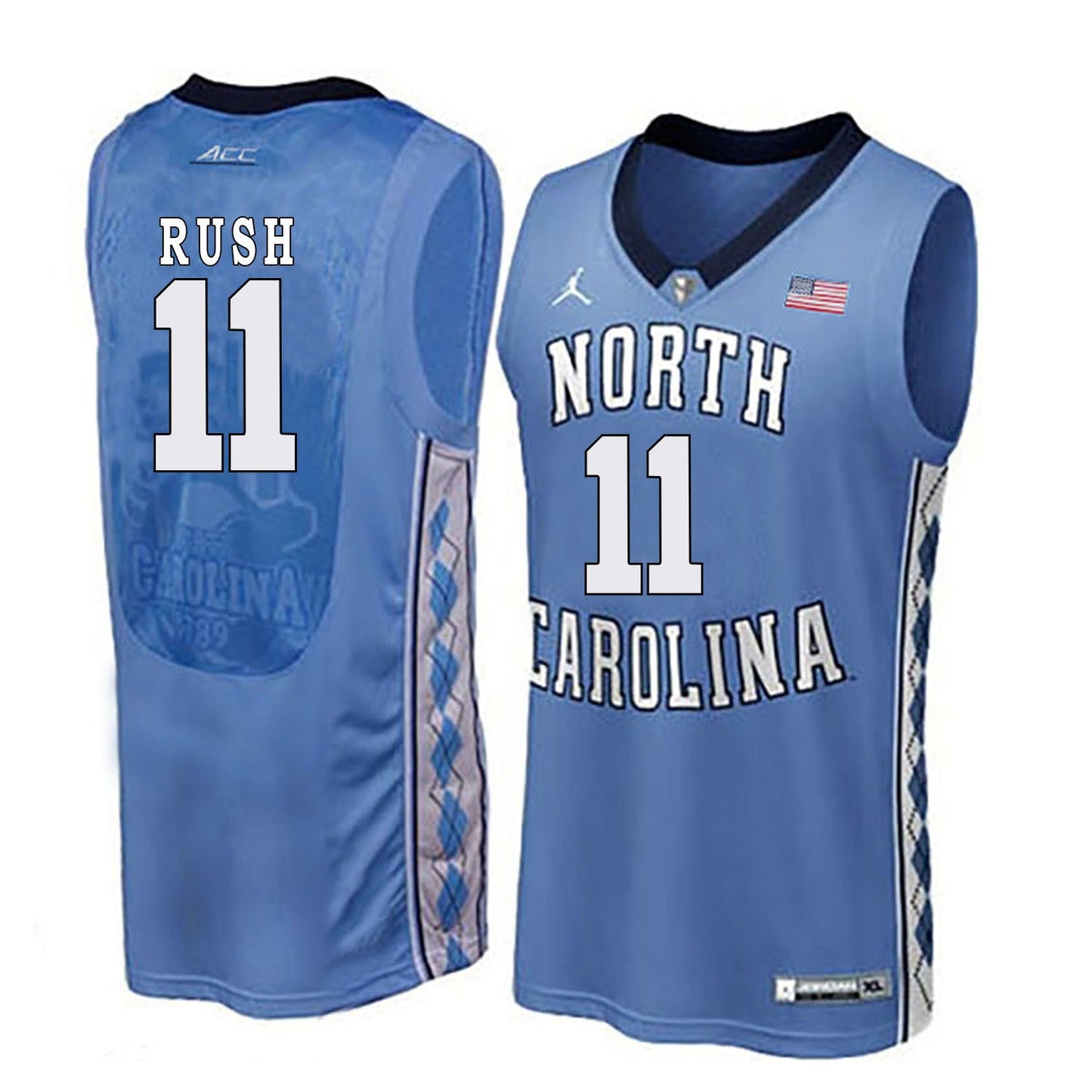 Shea Rush 11 Blue College Football Jersey football jersey product view 1