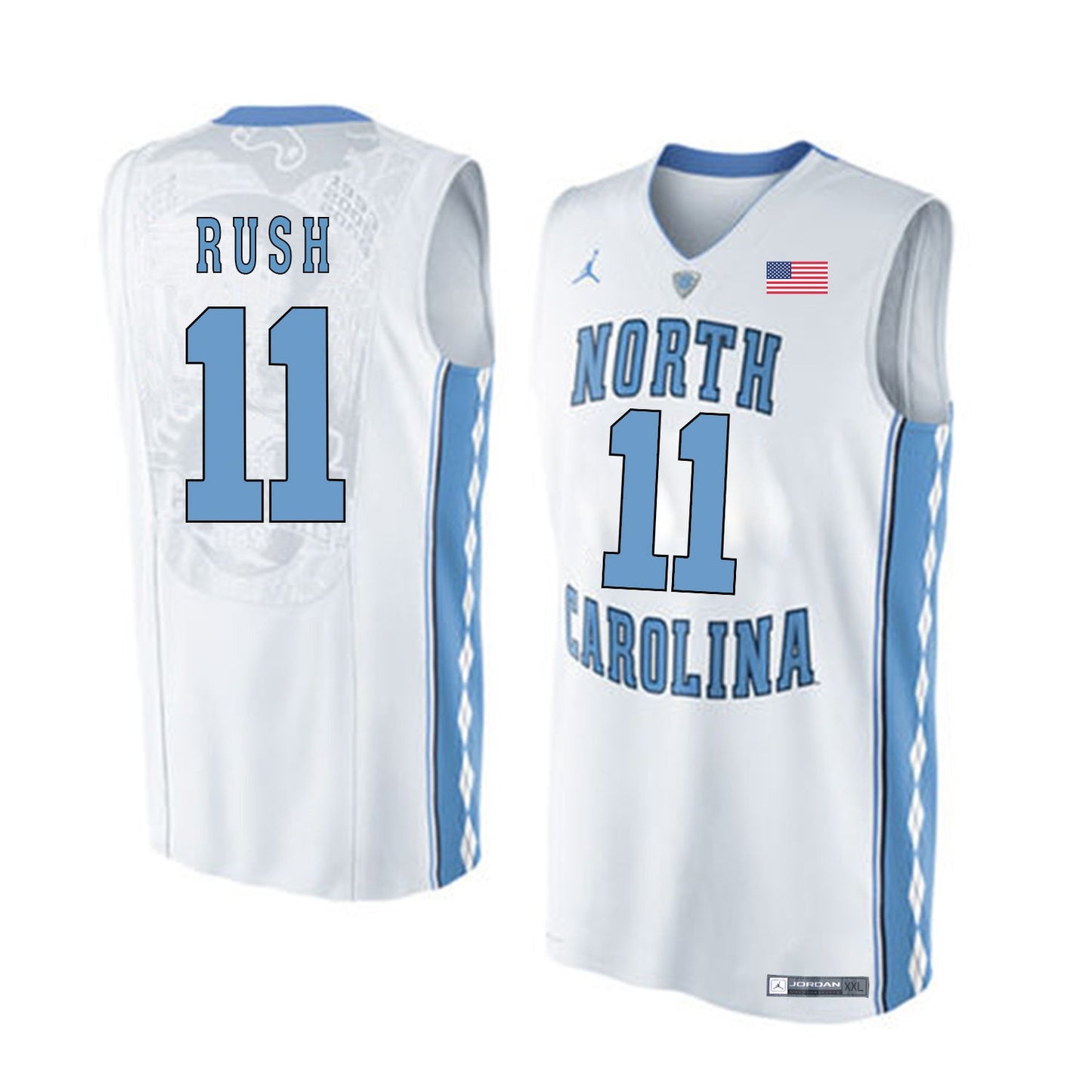 Shea Rush 11 White College Football Jersey football jersey product view 1
