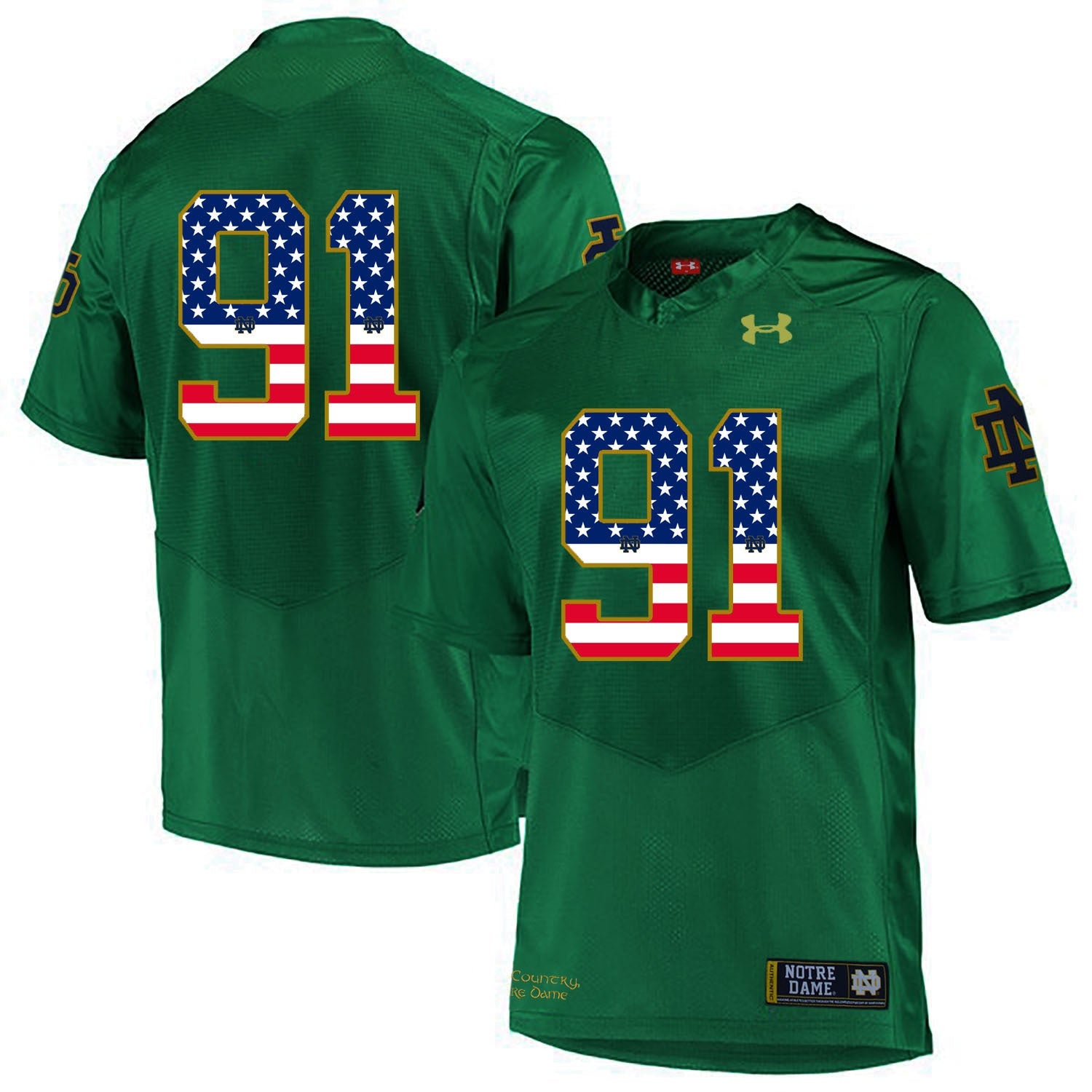 Sheldon Day 91 Bright Green .1jpg College Football Jersey football jersey product view 1