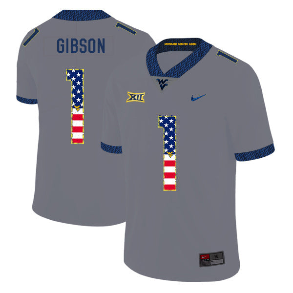 Shelton Gibson 1 Gray .1jpg College Football Jersey football jersey product view 1