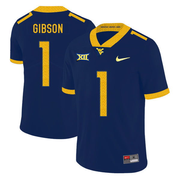 Shelton Gibson 1 Navy College Football Jersey football jersey product view 1