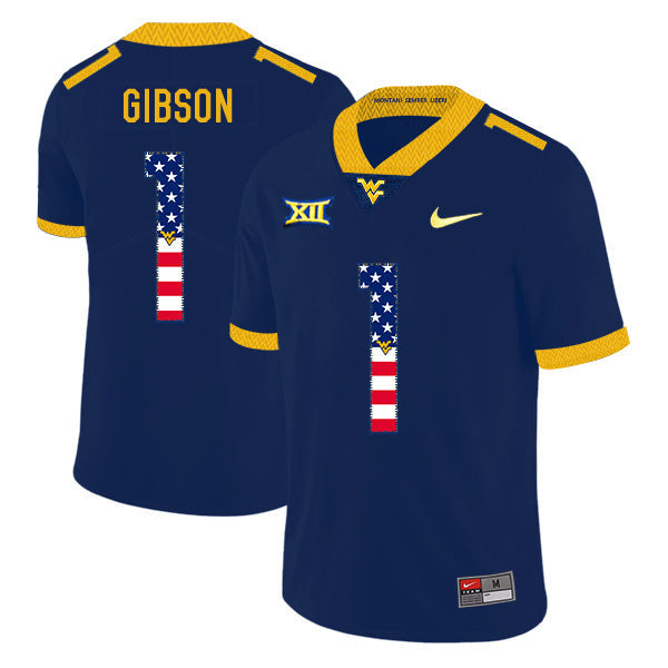 Shelton Gibson 1 Navy .1jpg College Football Jersey football jersey product view 1