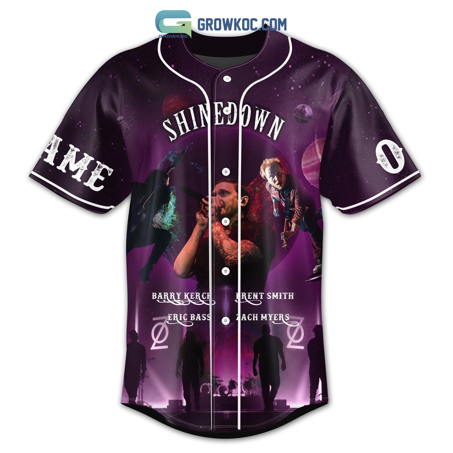 Shinedown The Revolutions Live Tour Personalized Baseball Jersey baseball jersey product view 2