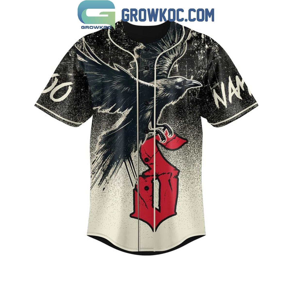 Shinedown These Monster Can Fly And They’ll Never Say Die Personalized Baseball Jersey baseball jersey product view 2