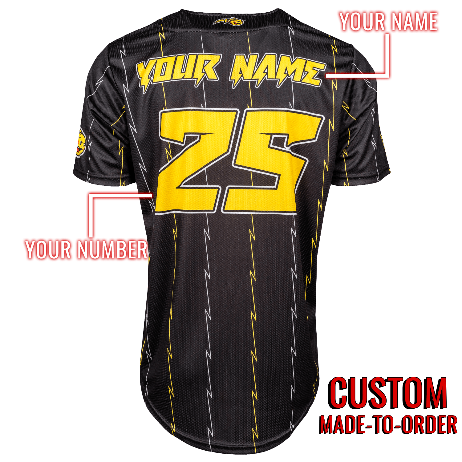 Shock PokéLeague Lifestyle Baseball Jersey *CUSTOM* baseball jersey product view 2