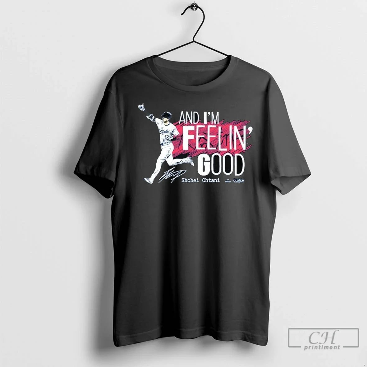Shohei Ohtani And Im Feelin Good Signature Long Sleve T Shirts Unisex T-shirt, Sweatshirt, Hoodie, Long Sleeve Tee - T-Shirt, Sweatshirt, Hoodie