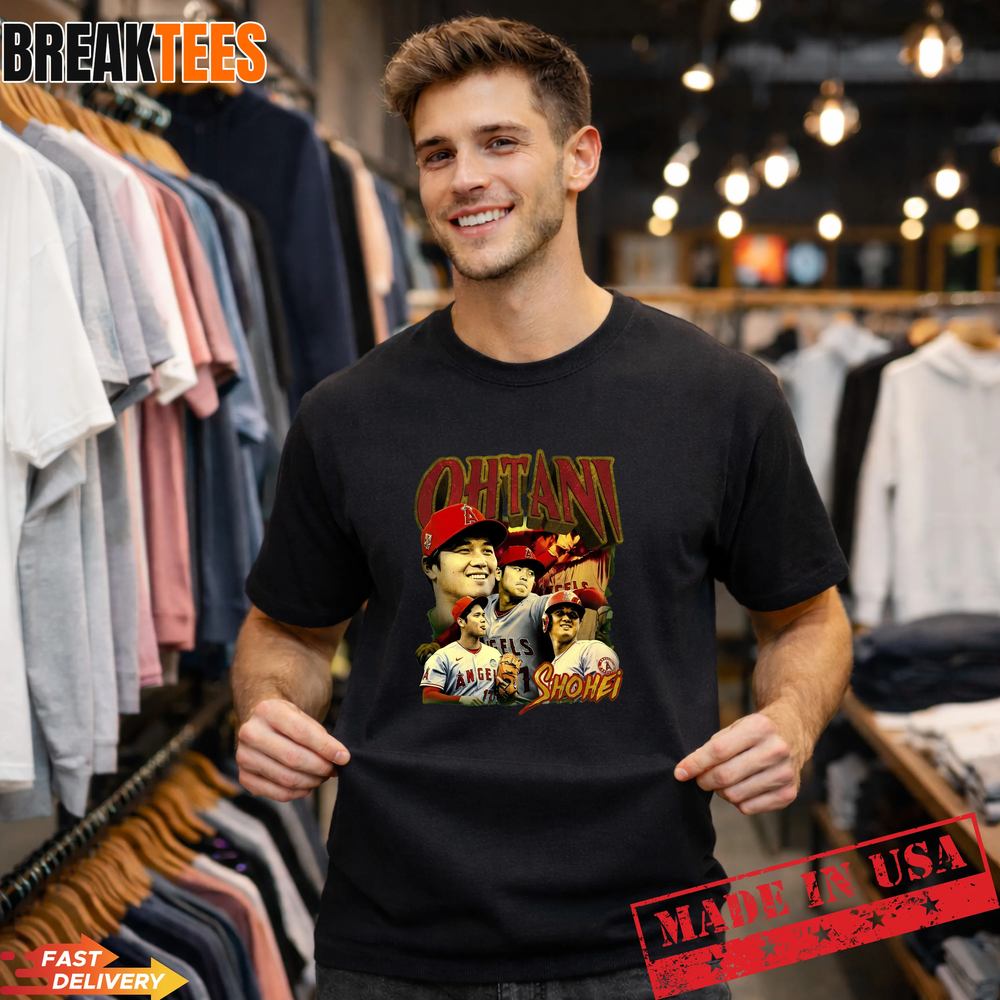 Shohei Ohtani Vintage 90s Bootleg Shirt  Baseball Graphic Tee Unisex T-shirt, Sweatshirt, Hoodie, Long Sleeve Tee - T-Shirt, Sweatshirt, Hoodie