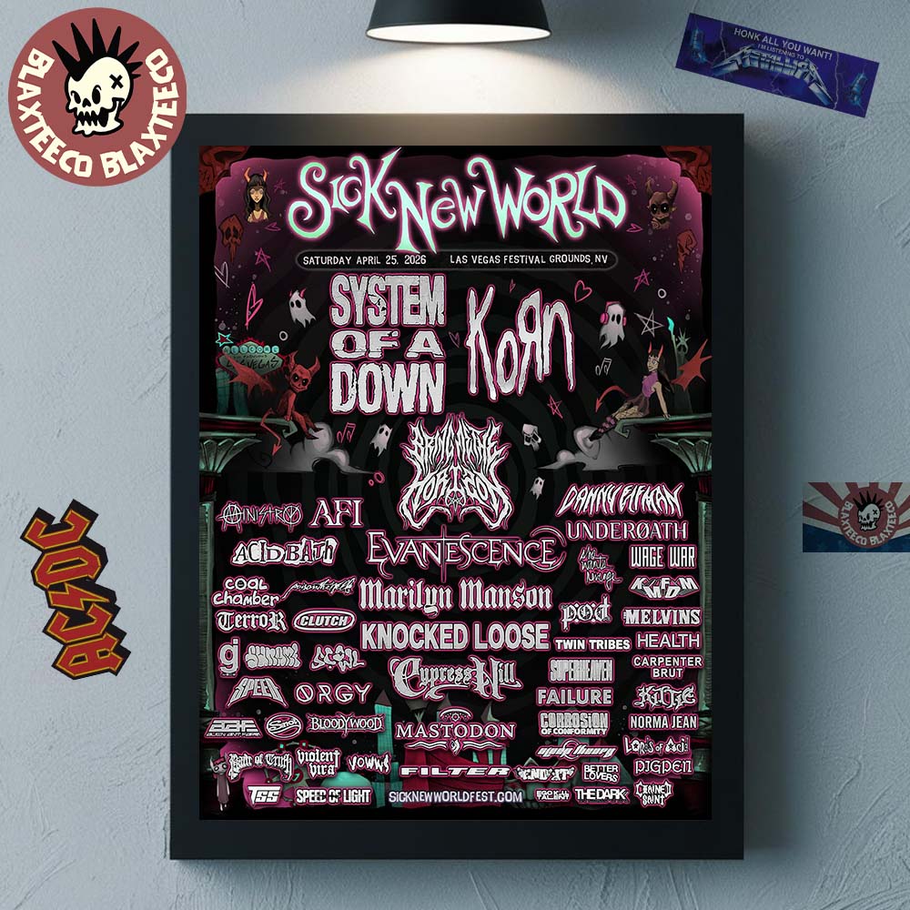 Sick New World Festival 2026 Lineup In Las Vegas NV At Las Vegas Festival Grounds On April 25 2026 Home Decor Poster Canvas - T-Shirt, Sweatshirt, Hoodie
