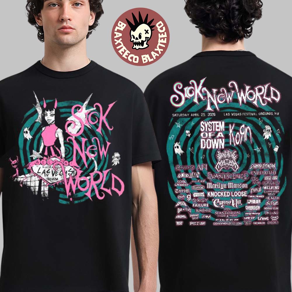 Sick New World Las Vegas 2026 Festival Merch Tee At Las Vegas Festival Grounds On April 25 2026 The Vampire Bat Girl T-Shirt - T-Shirt, Sweatshirt, Hoodie