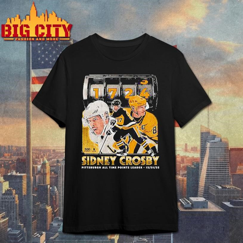 Sidney Crosby Pittsburgh All Time Scoring Leader Shirt Unisex T-shirt, Sweatshirt, Hoodie, Long Sleeve Tee - T-Shirt, Sweatshirt, Hoodie