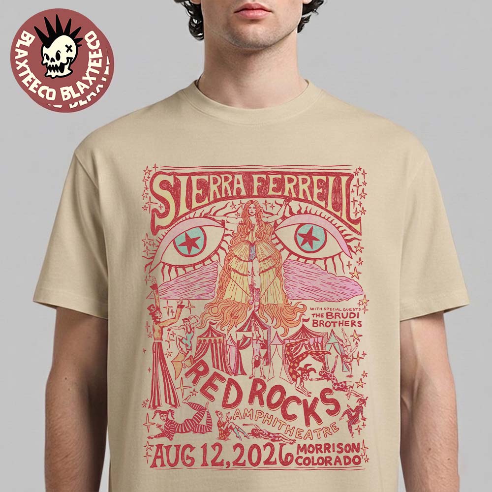 Sierra Ferrell Morrison Colorado 2026 Venue Poster Live At Red Rocks Amphitheatre On August 12 2026 T-Shirt - T-Shirt, Sweatshirt, Hoodie