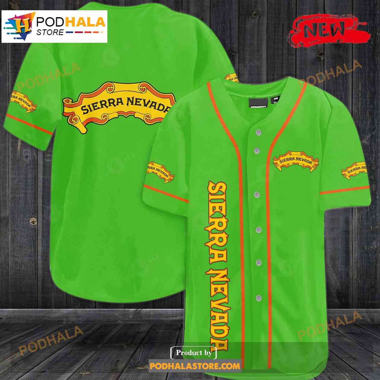 Sierra Nevada Beer Baseball Jersey baseball jersey product view 1