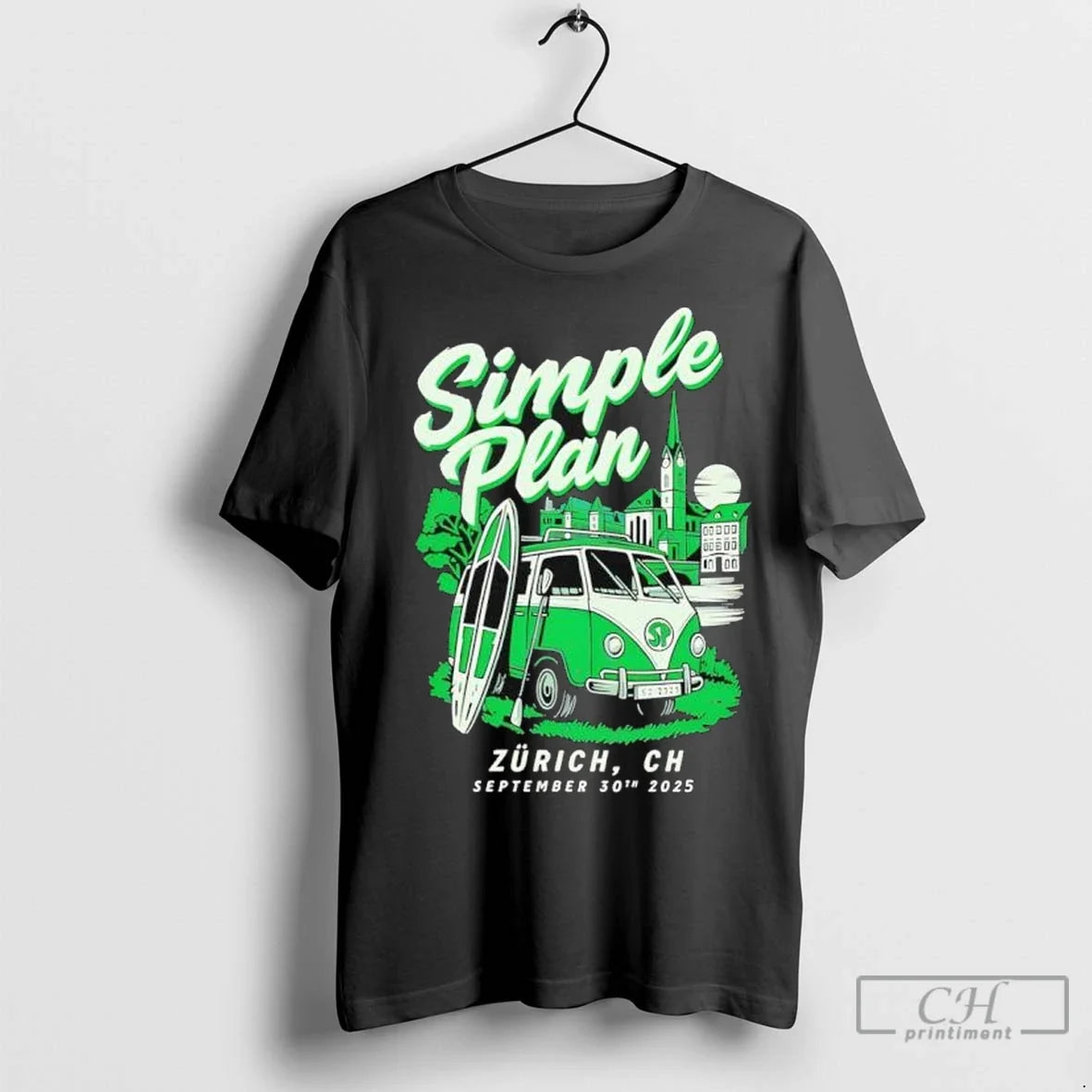 Simple Plan Sep 30 2025 Zurich Ch Event T Shirts Unisex T-shirt, Sweatshirt, Hoodie, Long Sleeve Tee - T-Shirt, Sweatshirt, Hoodie