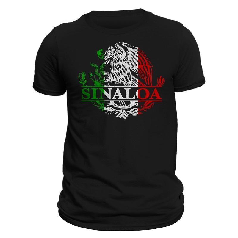 Sinaloa Mexico Eagle Emblem Mexican Flag Casual - Adult & Kids T-Shirts, Sweatshirts & Hoodies apparel design preview 1
