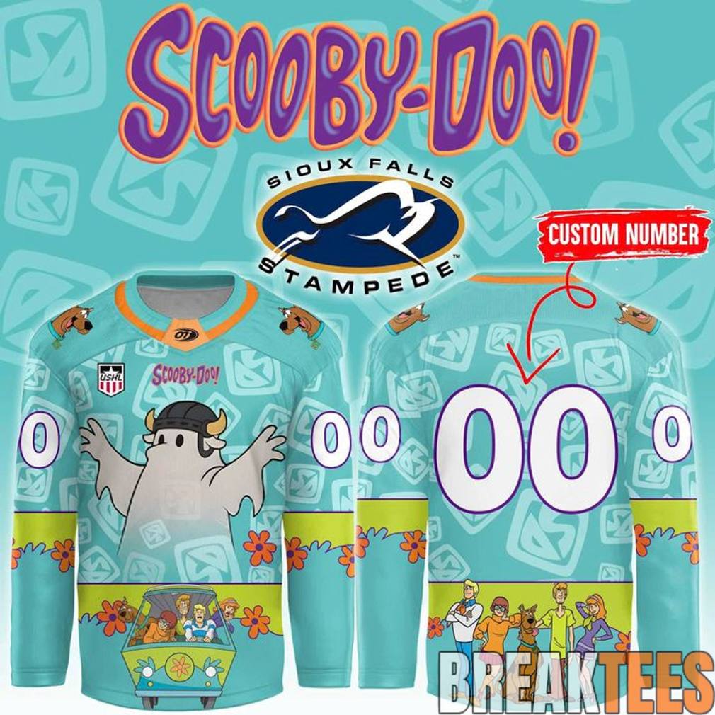 Sioux Falls Stampede Scooby-Doo Hockey Jersey Unisex T-shirt, Sweatshirt, Hoodie, Long Sleeve Tee - T-Shirt, Sweatshirt, Hoodie