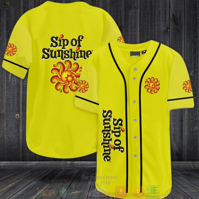 Sip Of Sunshine yellow Baseball shirt baseball jersey product view 1
