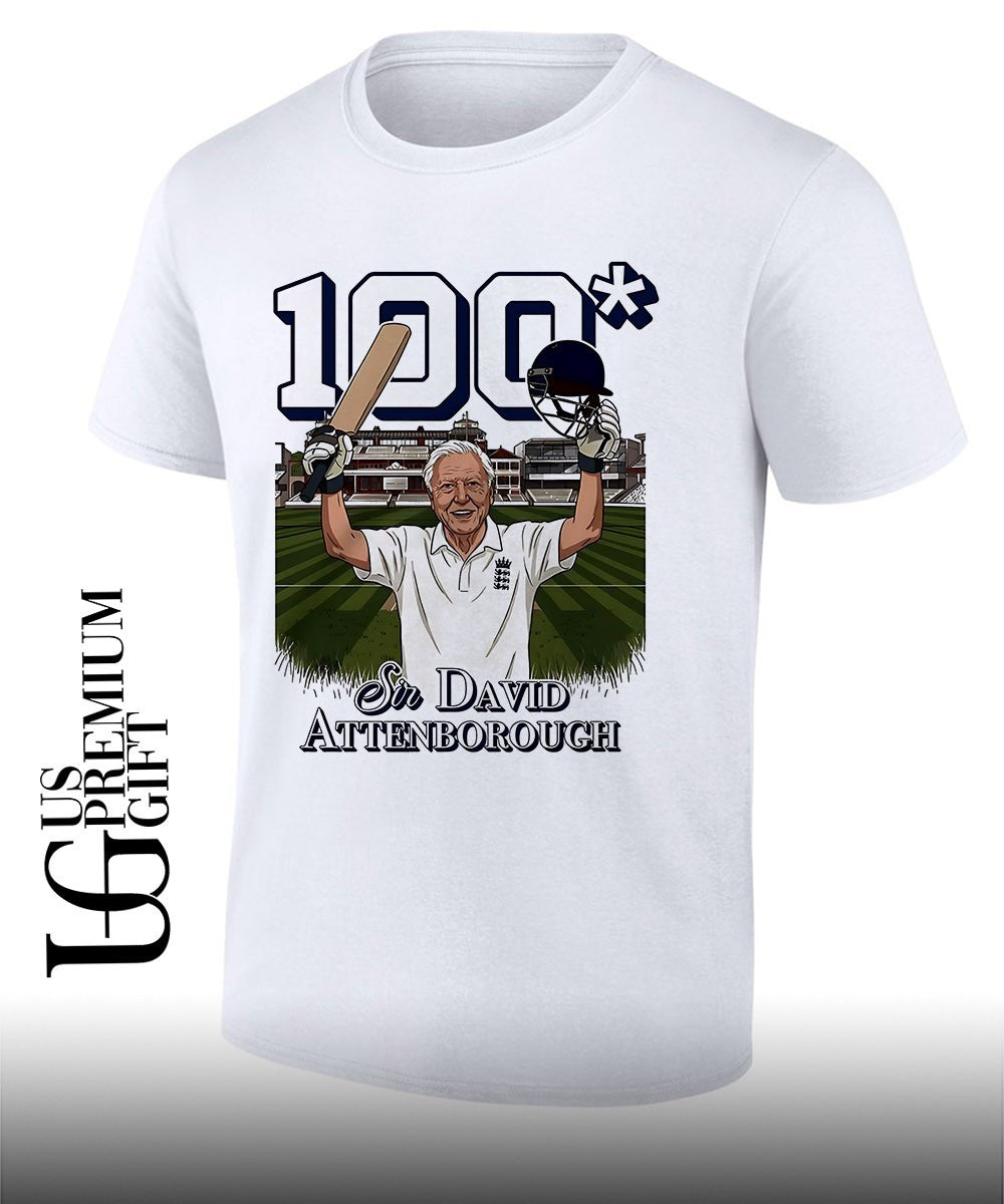 Sir David Attenborough 100 cricket players shirt Unisex T-shirt, Sweatshirt, Hoodie, Long Sleeve Tee - T-Shirt, Sweatshirt, Hoodie
