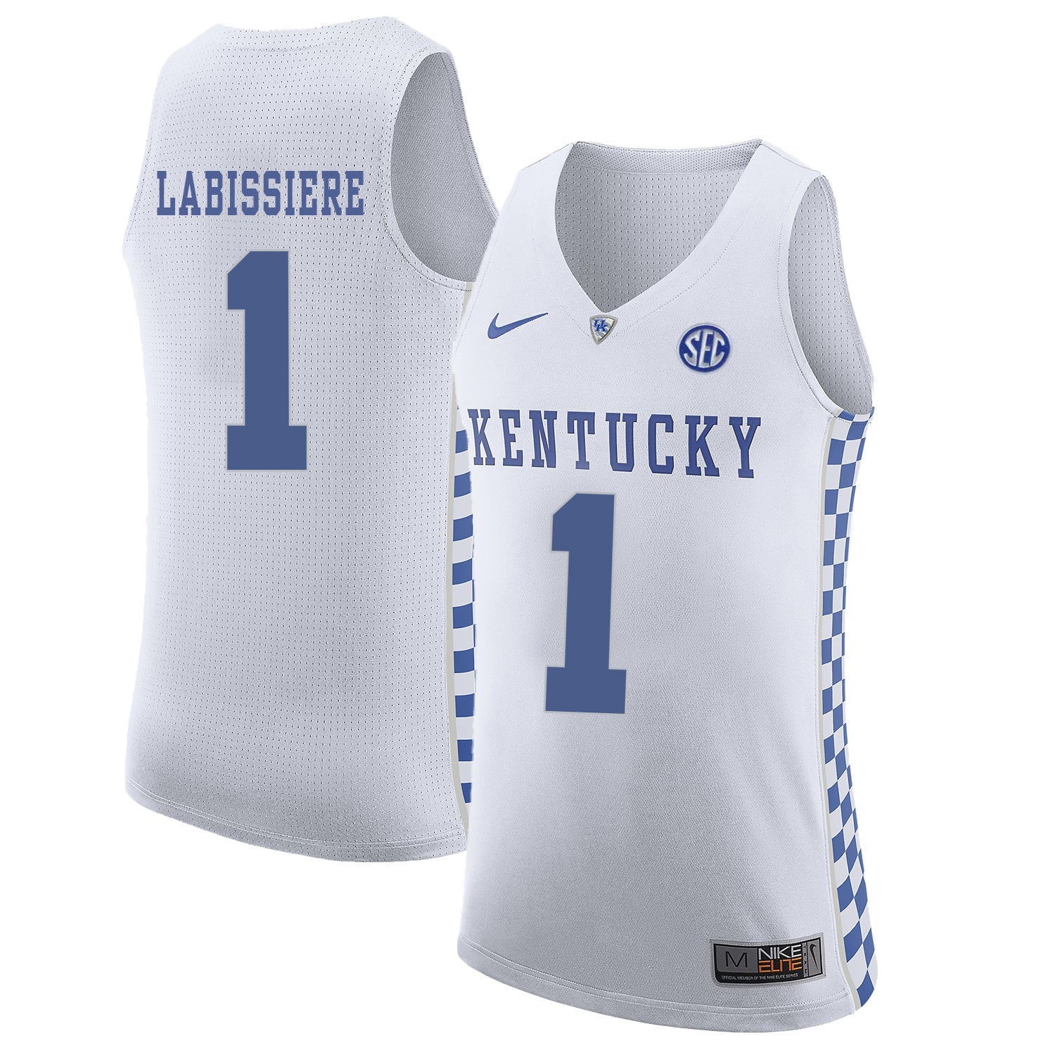 Skal Labissiere 1 White .1jpg College Football Jersey football jersey product view 1