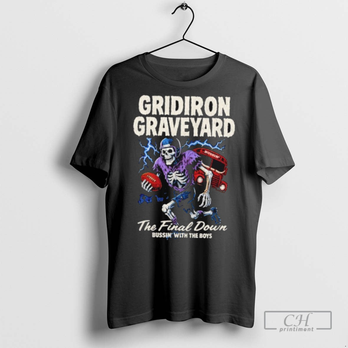 Skeleton Gridiron Graveyard The Final Down T Shirts Unisex T-shirt, Sweatshirt, Hoodie, Long Sleeve Tee - T-Shirt, Sweatshirt, Hoodie