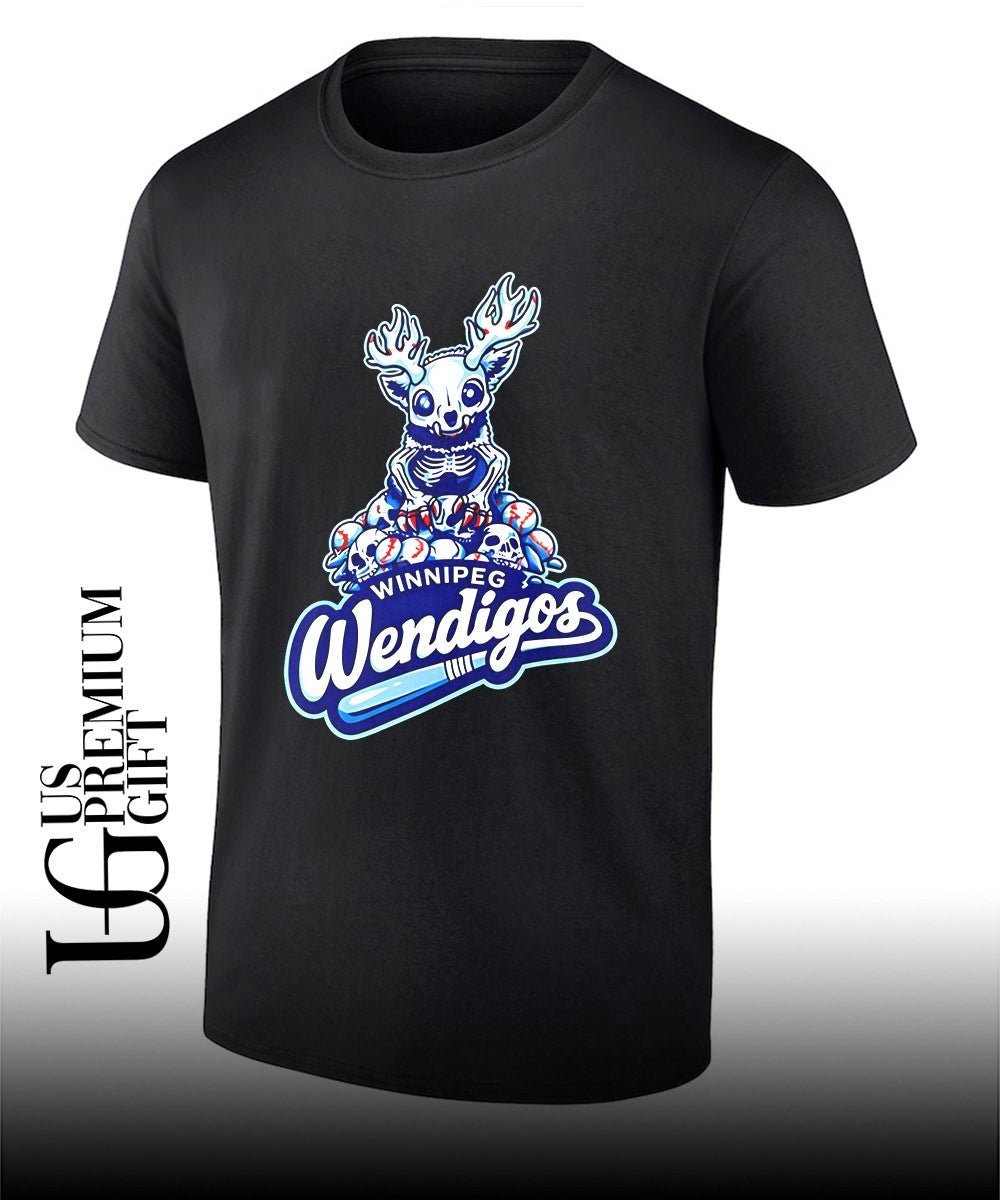 Skeleton Winnipeg Wendigos Baseball shirt Unisex T-shirt, Sweatshirt, Hoodie, Long Sleeve Tee - T-Shirt, Sweatshirt, Hoodie