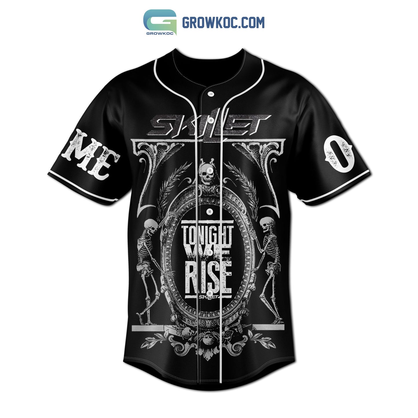 Skillet Day Of Destiny Tour 2023 Personalized Baseball Jersey baseball jersey product view 2
