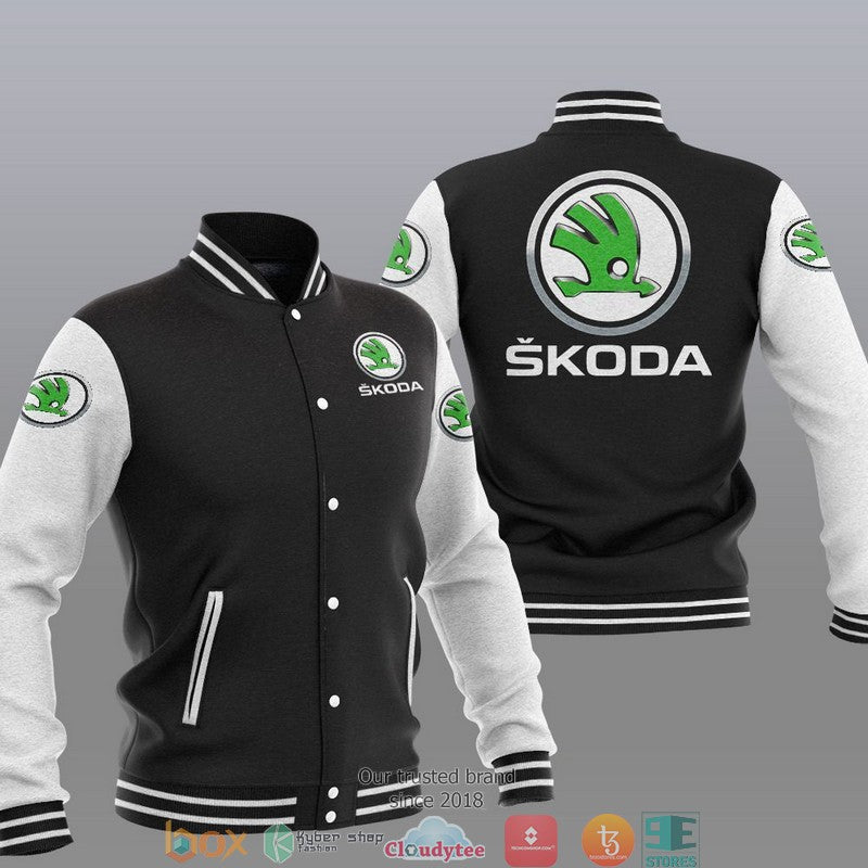Skoda Car brand Baseball Jacket baseball jersey product view 1