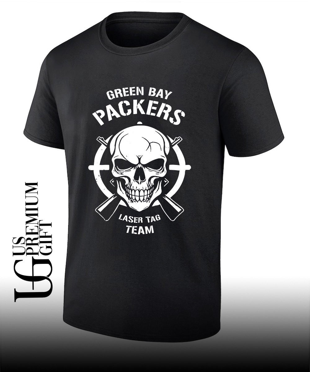 Skull Green Bay Packers Laser Tag Team shirt Unisex T-shirt, Sweatshirt, Hoodie, Long Sleeve Tee - T-Shirt, Sweatshirt, Hoodie