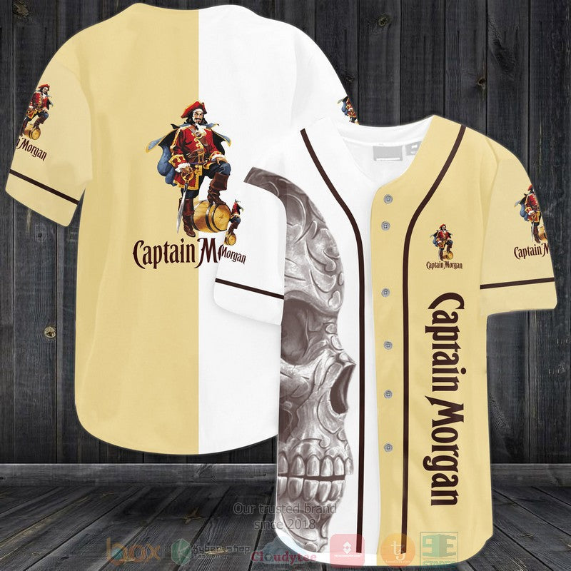 Skull Captain Morgan Baseball shirt baseball jersey product view 1