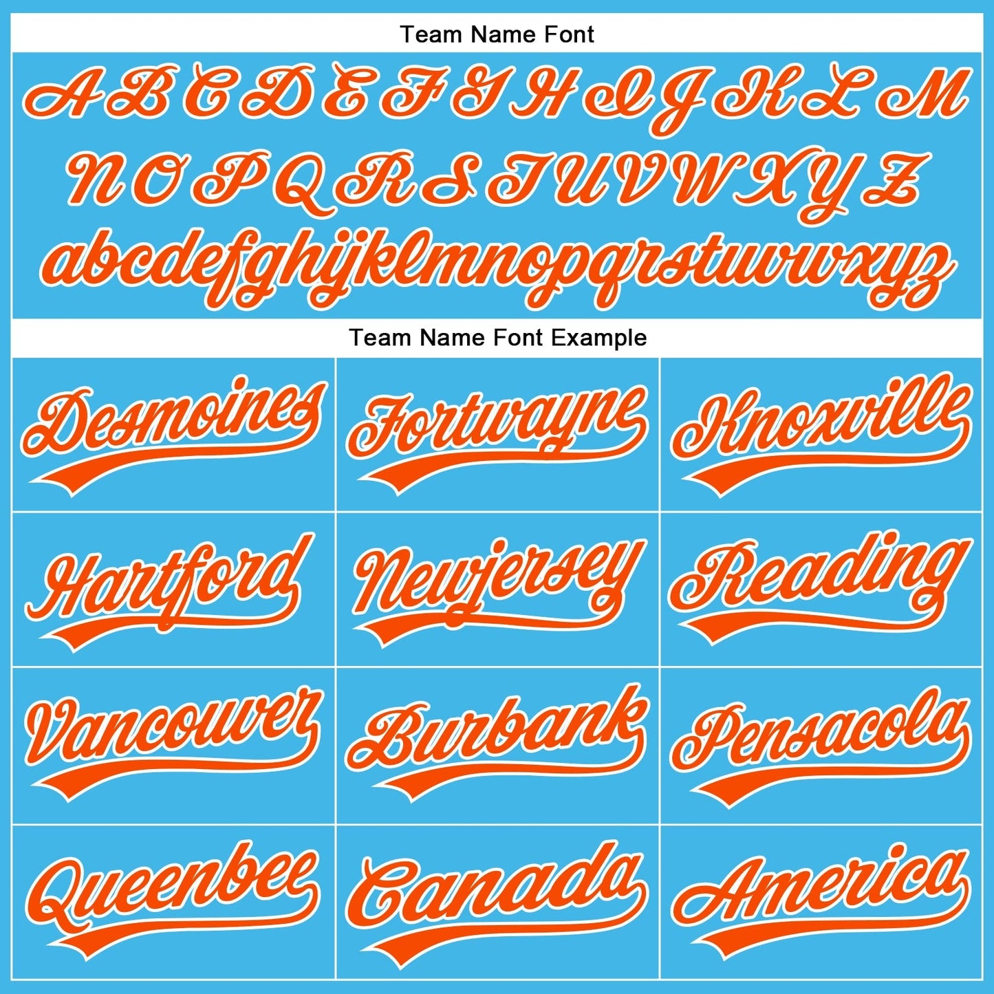 Custom Sky Blue Orange-White Authentic Baseball Jersey baseball jersey product view 4