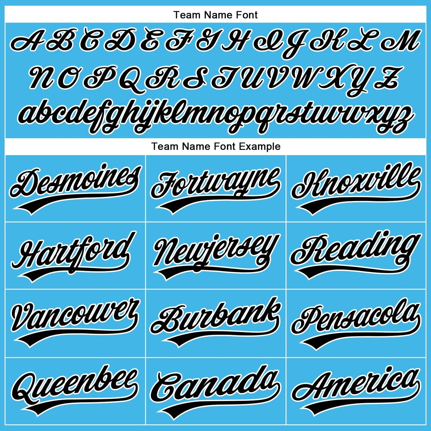 Custom Sky Blue Black-White Authentic Baseball Jersey baseball jersey product view 4